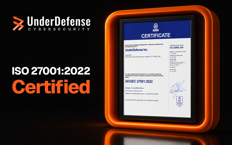 01 news UnderDefense  Is Now ISO 27001 Certified